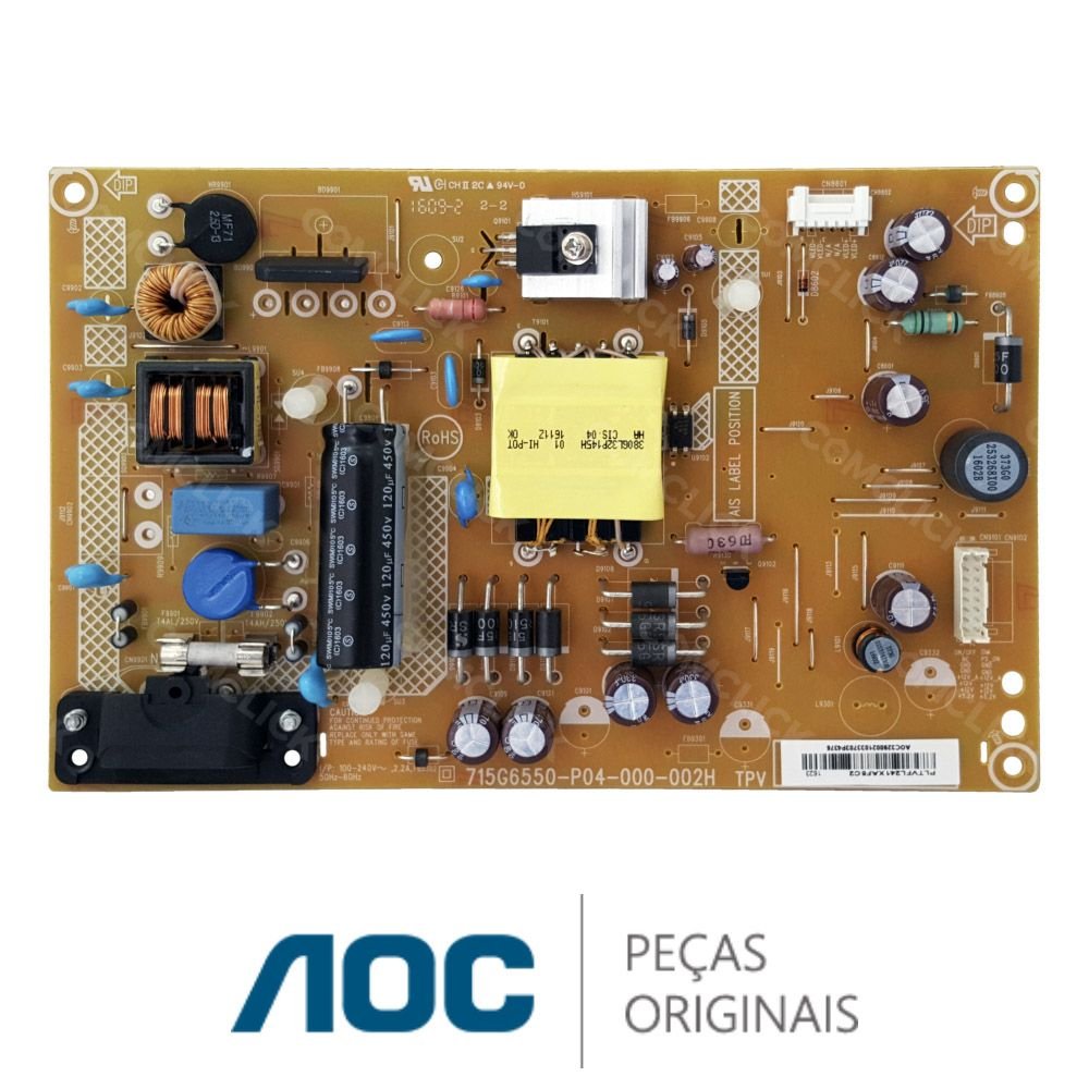 Placa Fonte 715G6550-P04-000-002H para TV AOC LE32H1461
