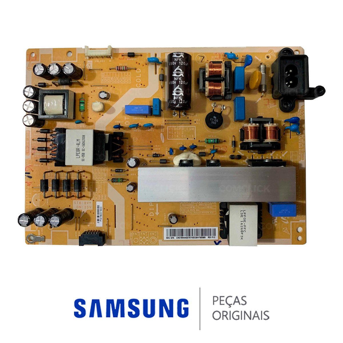 Placa Fonte BN44-00787A / L58GFB_ESM TV Samsung UN58H5200AG UN58H5203AG