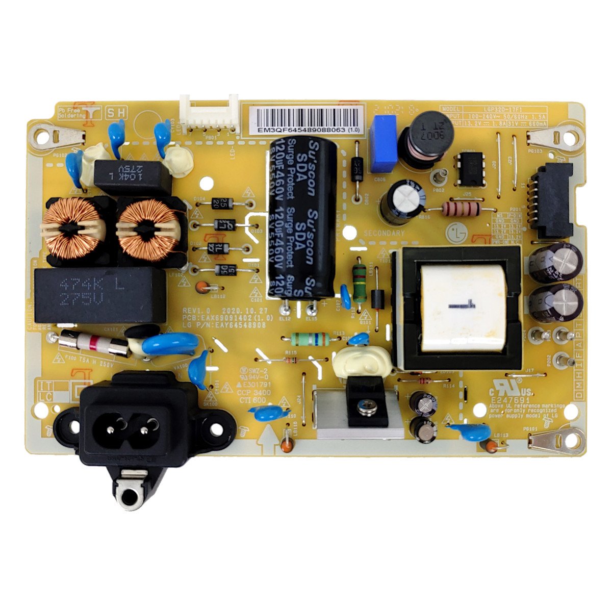 Placa Fonte EAY64548908 EAY64548902 TV LG 32LK610BPSA 32LK615BPSB 32LT330HBSB