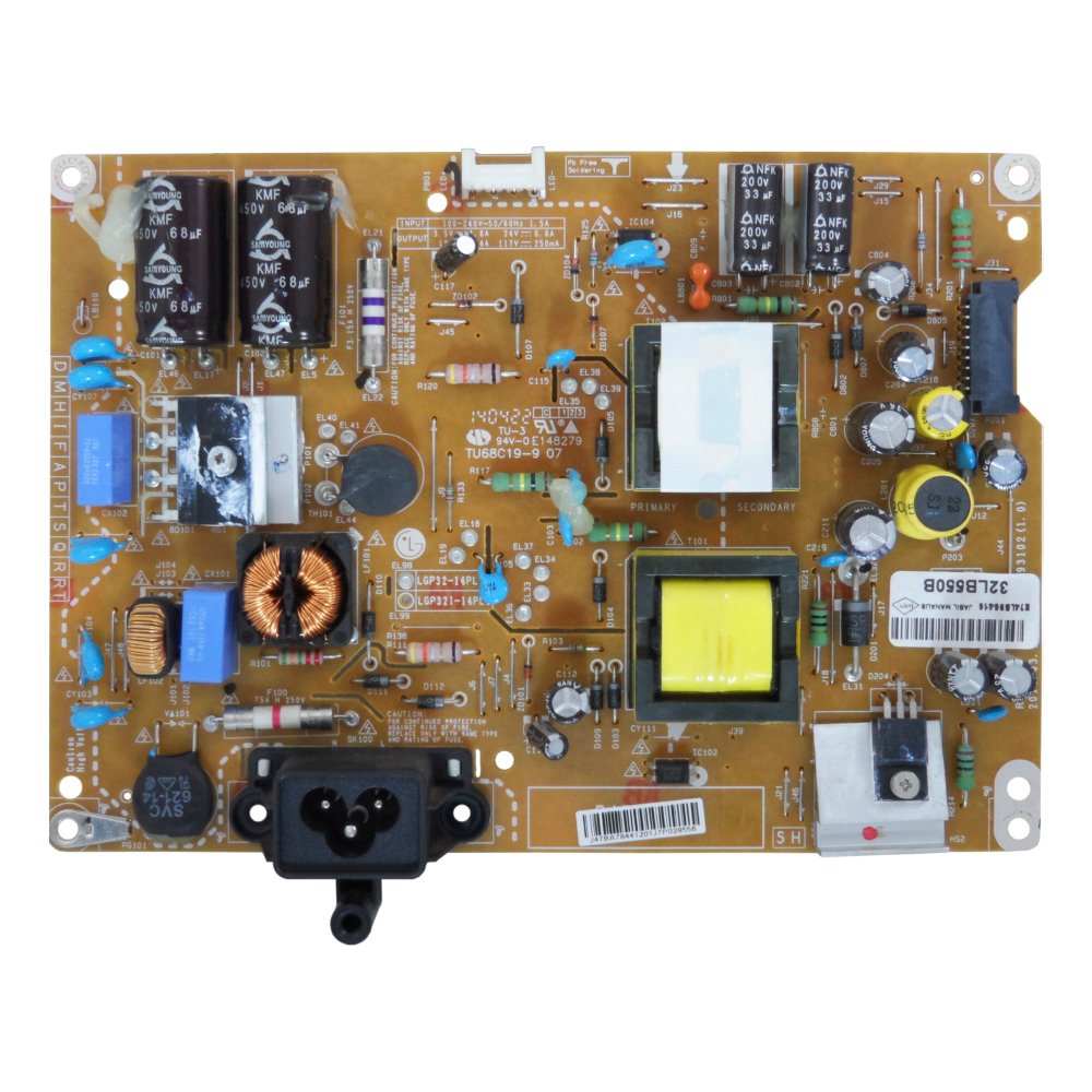 Placa Fonte LGP32-14PL1 EAX65693102 / EAY63071801 TV LG 32LB550B, 32LB560B, 32LB580B
