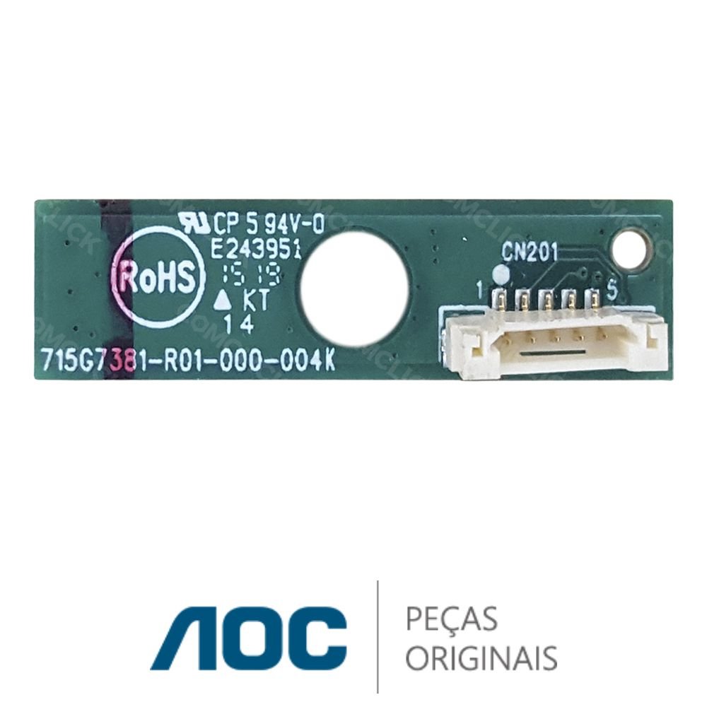 Placa IR / Receptora do Controle 715G7381-R01-000-004K TV AOC LE48D1452
