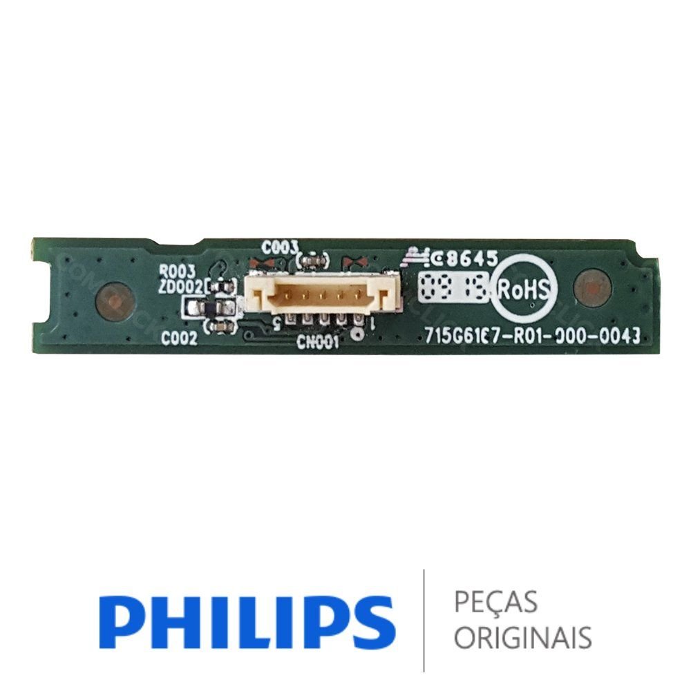 Placa IR / Receptora do Controle Remoto para TV Philips 32PHG4900, 40PFG5000, 48PFG5000
