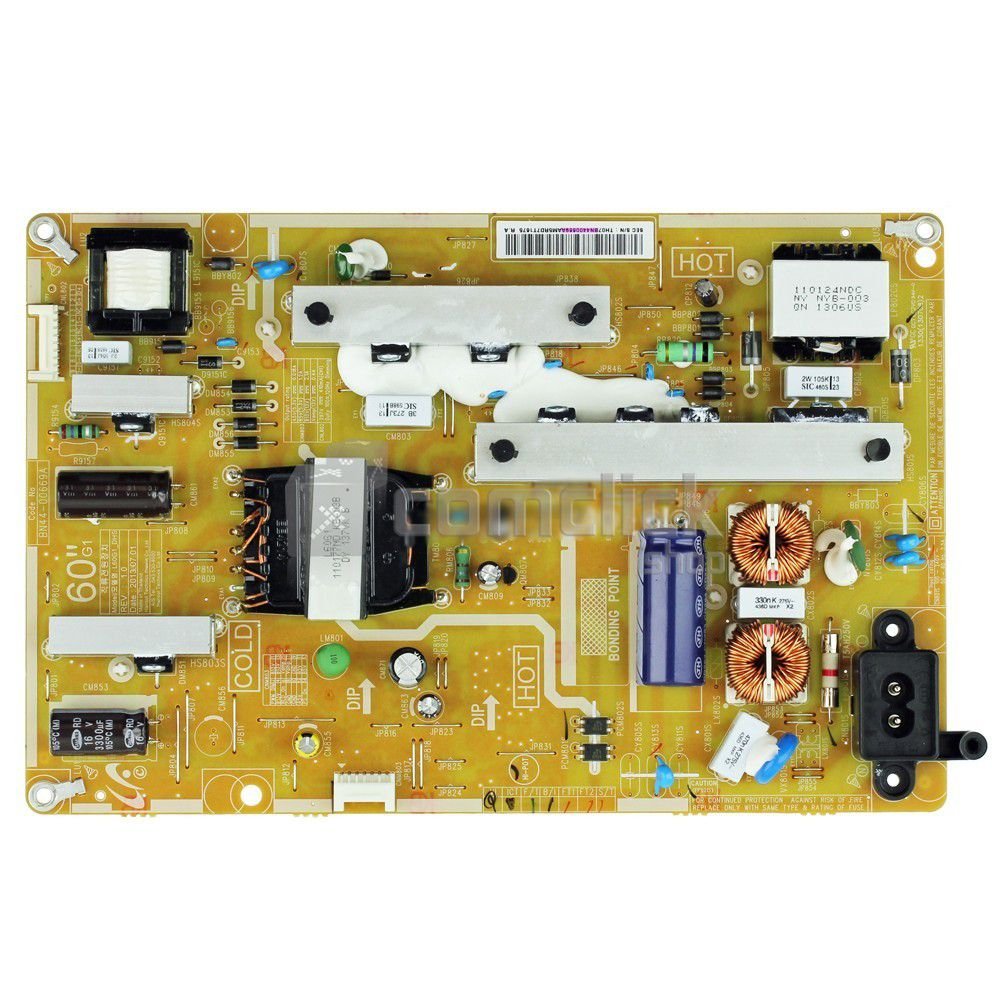 Placa PCI Fonte L60G1_DHS para TV Samsung UN60FH6003GXZD e UN60H6103AGXZD