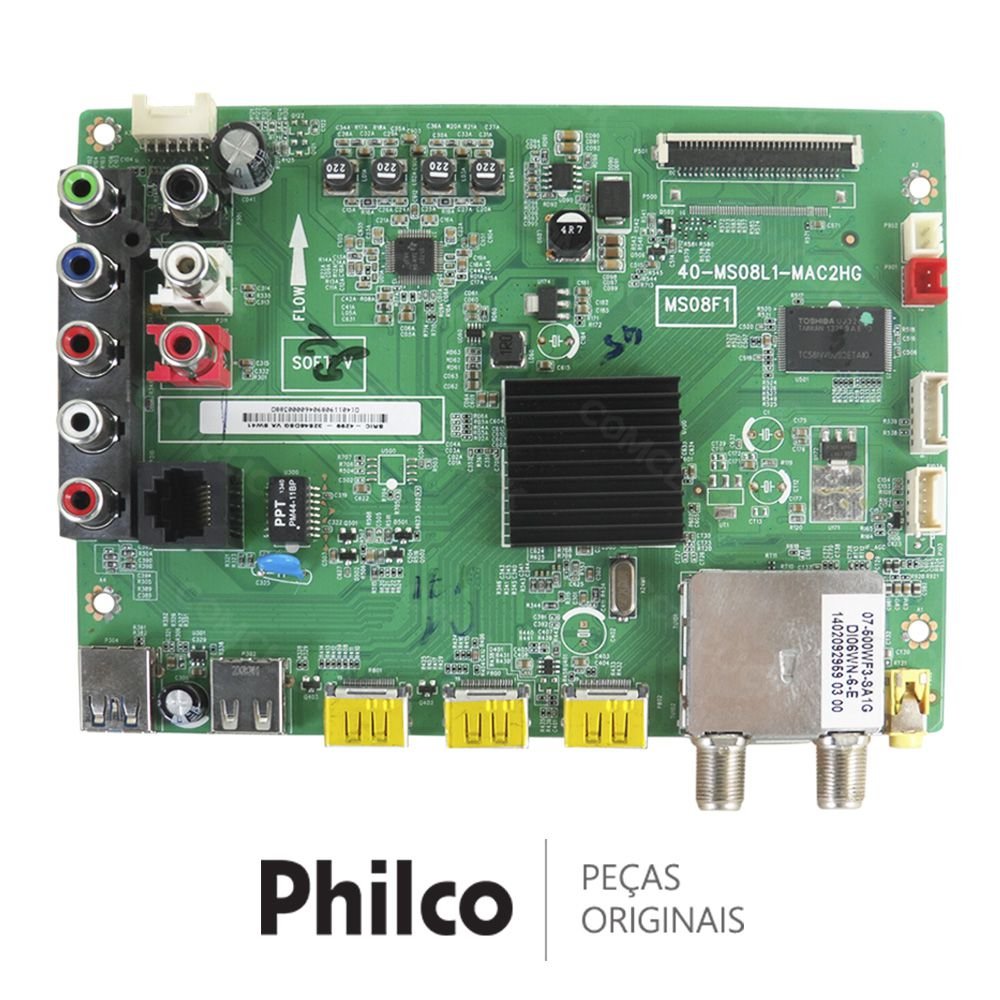 Placa Principal 40-MS08L1-MAC2HG para TV Philco PH32S46DSG