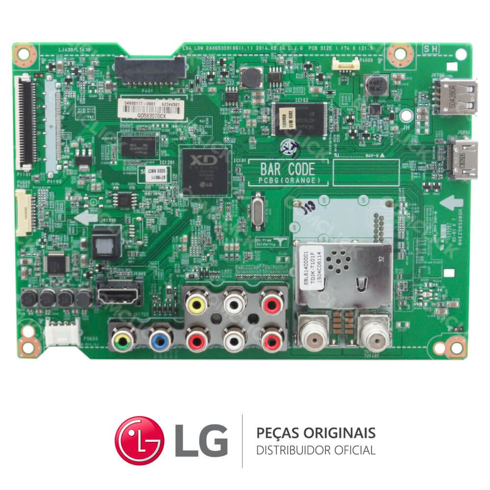 Placa Principal LJ43B EAX65359106 EBU62344301 / EBU62607106 / EBU62829705 TV LG 32LB620B
