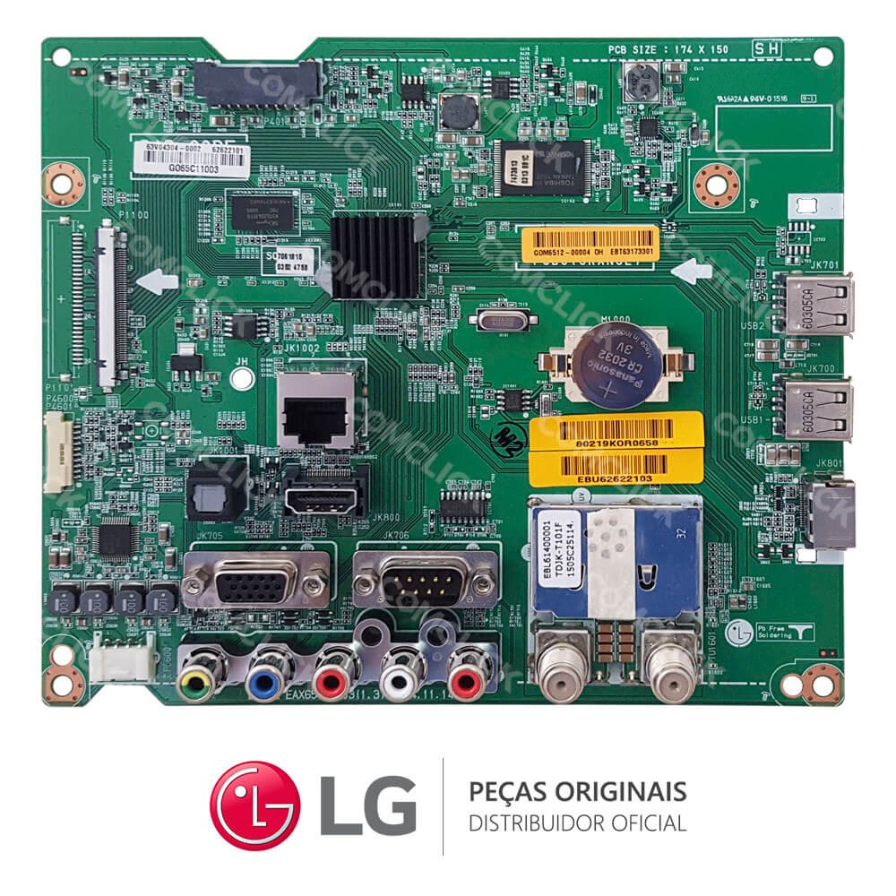 Placa Principal LJ4CA EAX65847203 / EBU62622103 / EBU62910301 TV LG 55LY540S