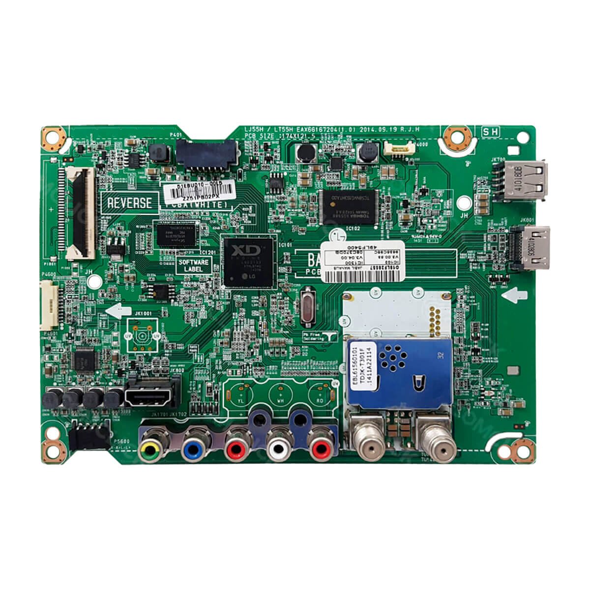 Placa Principal LJ55H EAX66167204 (1.0) / EBU63104301 para TV LG 49LF5400