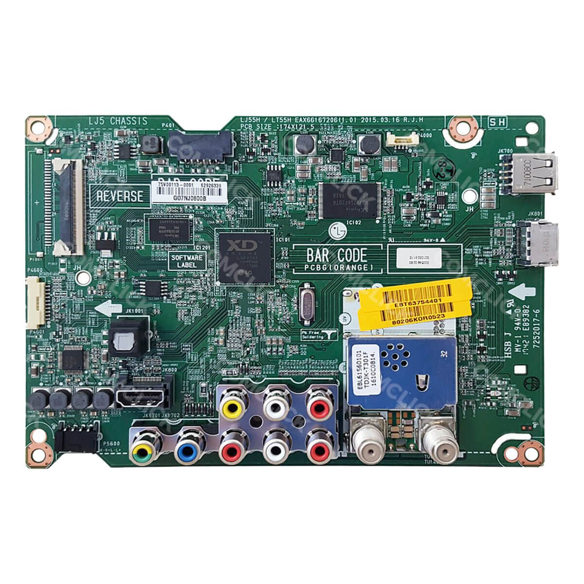 Placa Principal LJ55H EAX66167206 / EBT63754401 / EBT63754101 TV LG 42LF6200, 49LF5500, 49LF6200