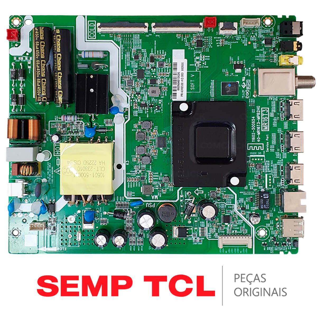 Placa Principal TV TCL 40-MR16T3-MPB2HG 43RS530